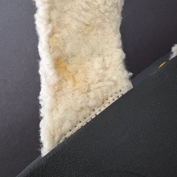 DR. MARTENS Myles Sherpa Lined Leather Buckle Suede Sandals Women 8 Men 7 - Picture 9 of 9